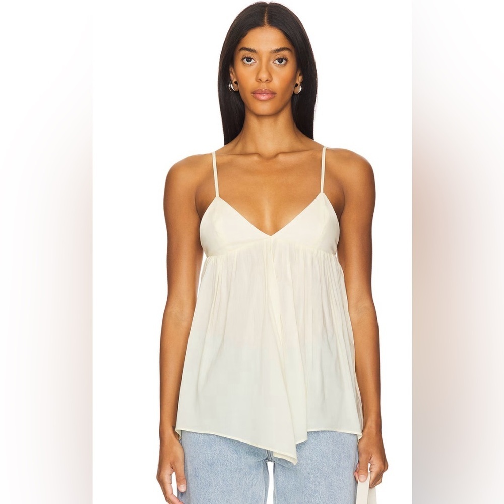 NWT We Wore What Cream Spaghetti Strap Cami Top M
